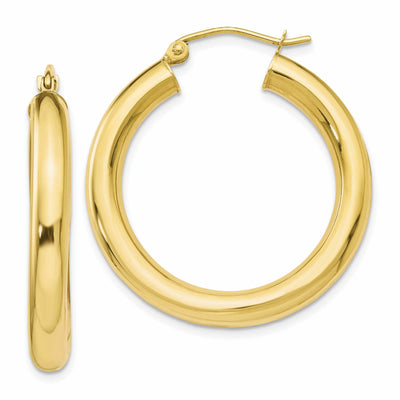10k Yellow Gold Polished Hoop Earrings at $ 212.72 only from Jewelryshopping.com