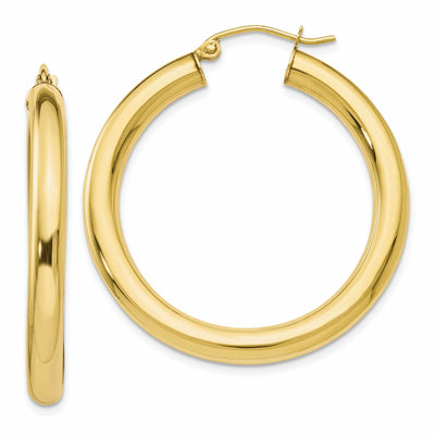 10k Yellow Gold Polished Hoop Earrings at $ 246.94 only from Jewelryshopping.com