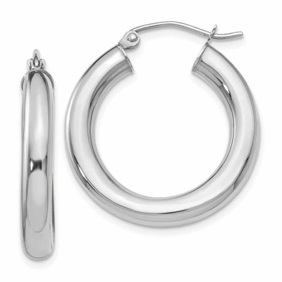 10K White Gold Polished Hoop Earrings at $ 179.91 only from Jewelryshopping.com