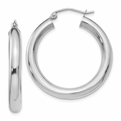 10K White Gold Polish Lightweight Hoop Earrings at $ 218.52 only from Jewelryshopping.com