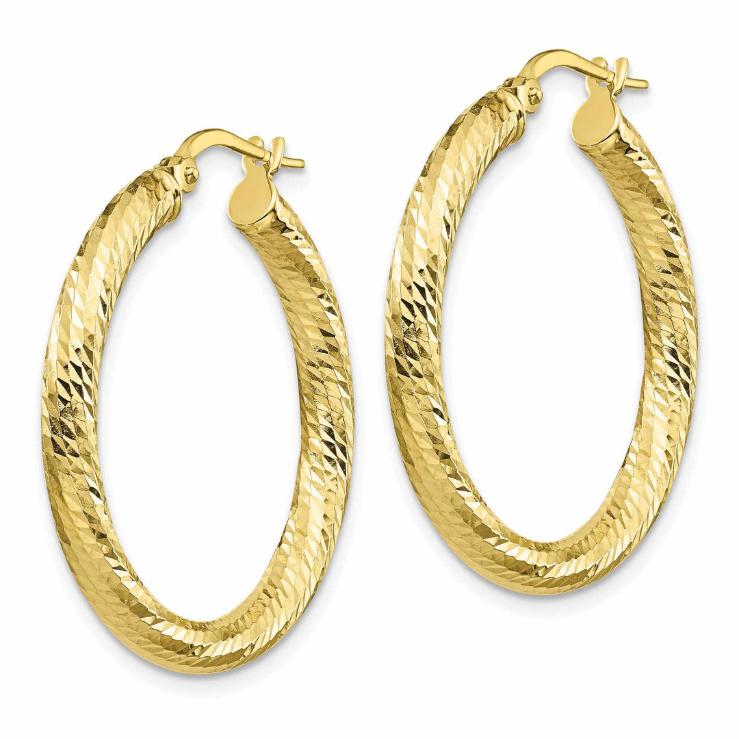 10k Yellow Gold Round Hoop Earrings