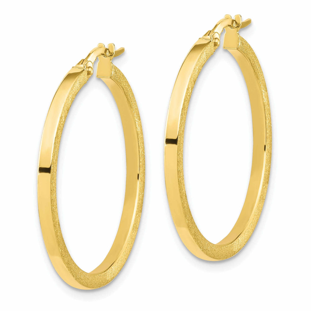 10k Yellow Gold Round Hoop Earrings