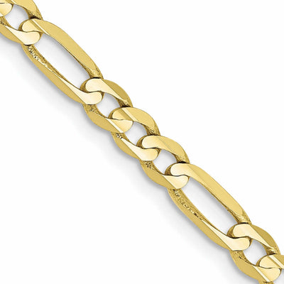 10k Yellow Gold Light Figaro Chain 4MM at $ 193.6 only from Jewelryshopping.com