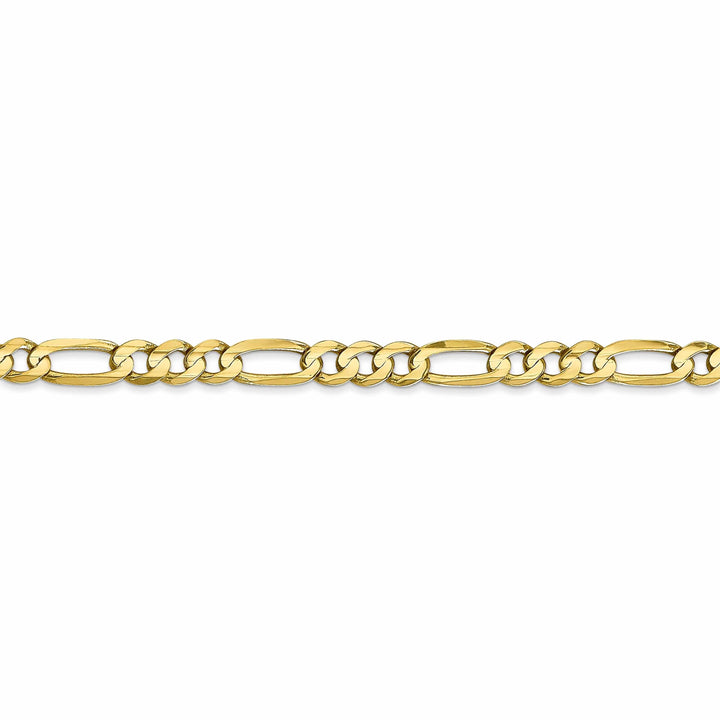 10k Yellow Gold Light Figaro Chain 4.5 MM