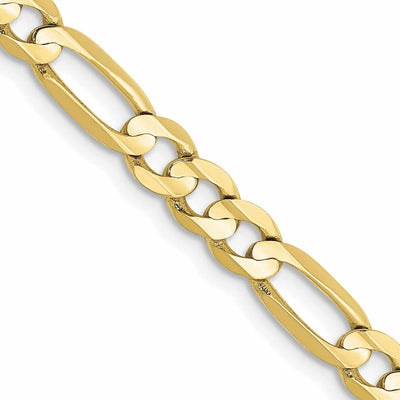 10k Yellow Gold Light Figaro Chain 4.5 MM at $ 265.34 only from Jewelryshopping.com