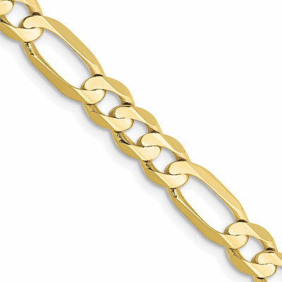 10k Yellow Gold Light Figaro Chain 5.25MM at $ 326.58 only from Jewelryshopping.com