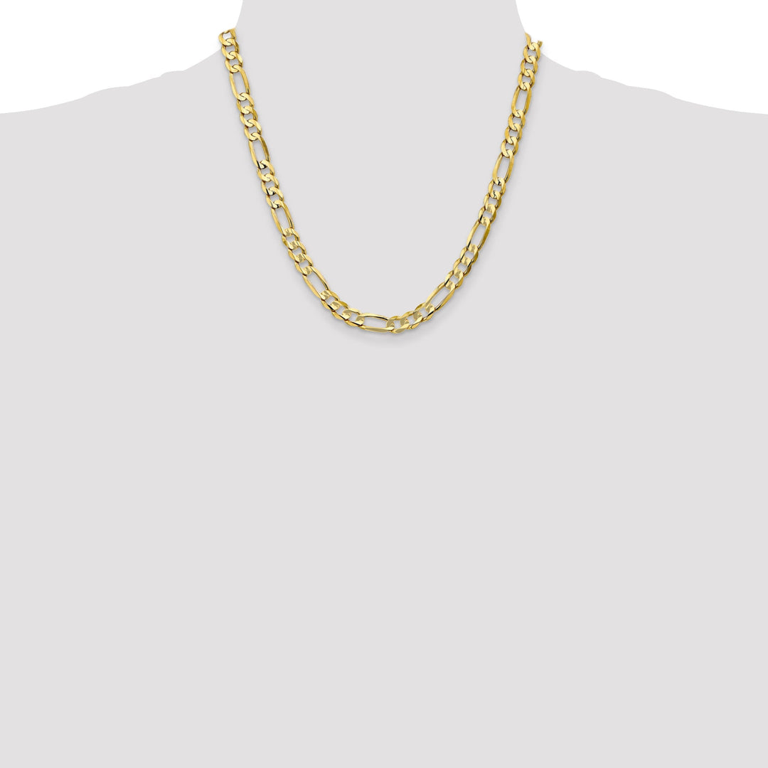 10k Yellow Gold Light Figaro Chain 6.75MM