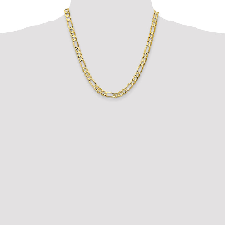 10k Yellow Gold Light Figaro Chain 6.75MM