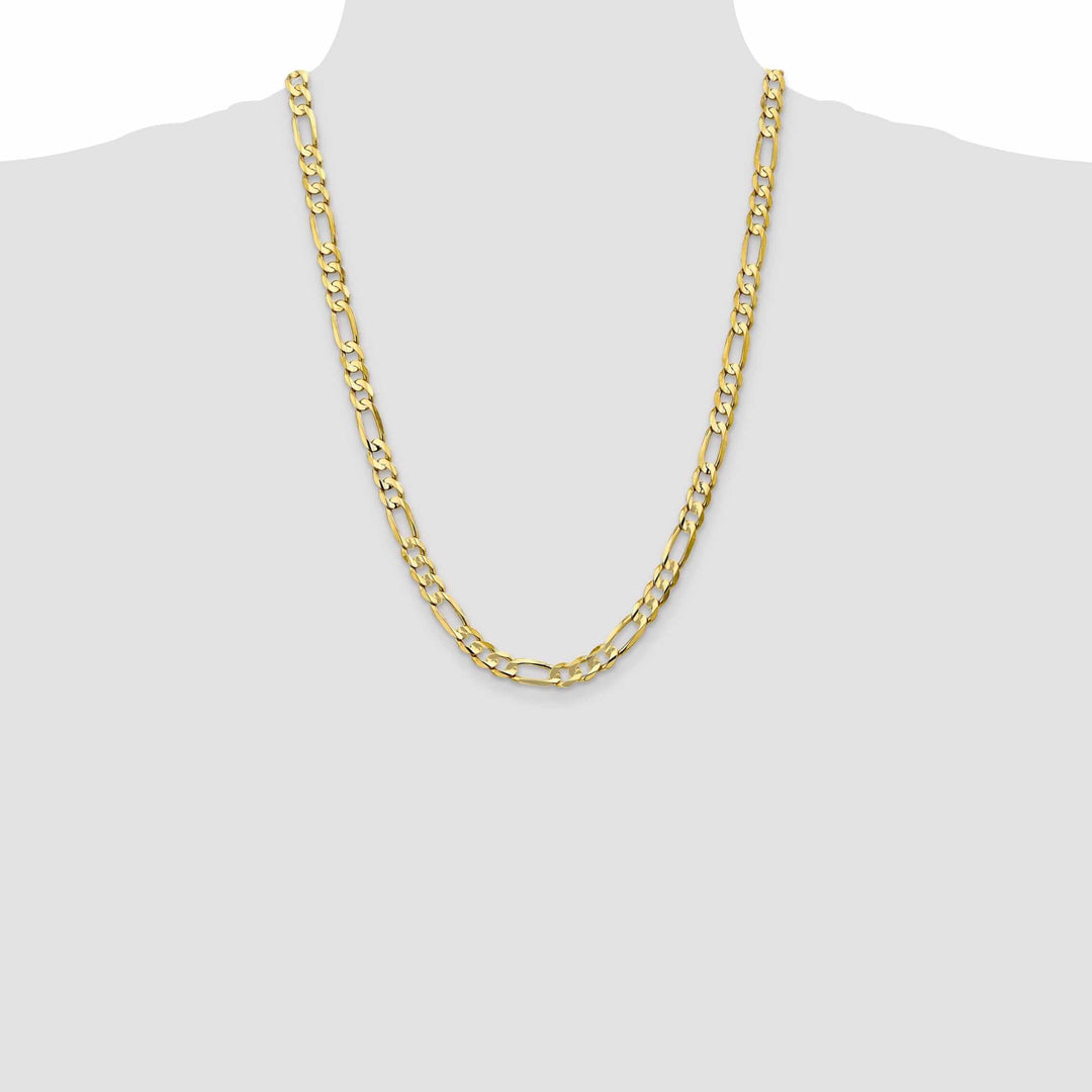 10k Yellow Gold Light Figaro Chain 6.75MM