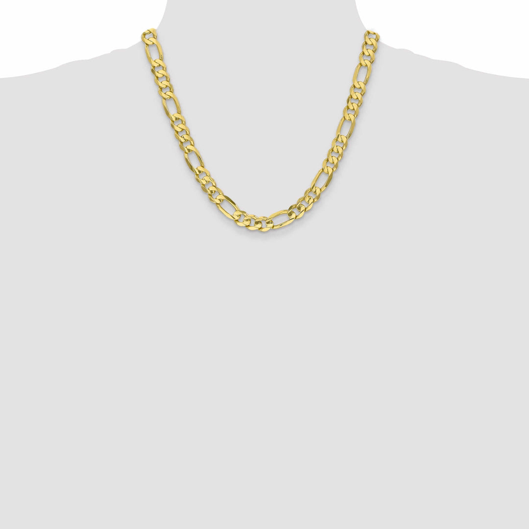 10k Yellow Gold Light Figaro Chain 8.75MM
