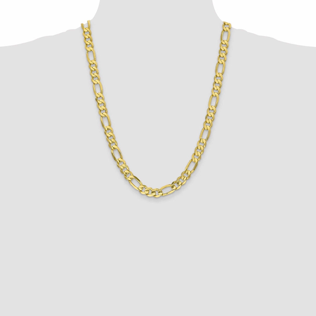 10k Yellow Gold Light Figaro Chain 8.75MM
