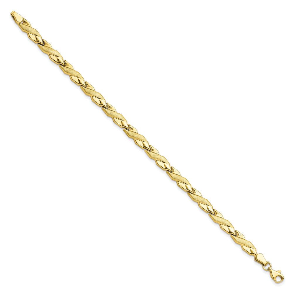 Leslie 10k Yellow Gold Polish Brushed Bracelet