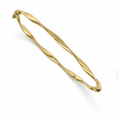 10k Yellow Gold Polished Hinged Bangle at $ 265.8 only from Jewelryshopping.com