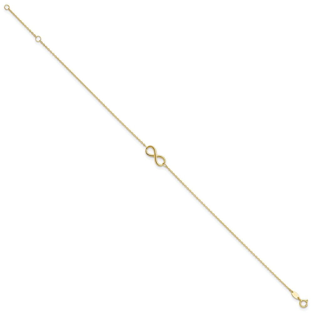 Leslie 10k Yellow Gold Polished Infinity Anklet