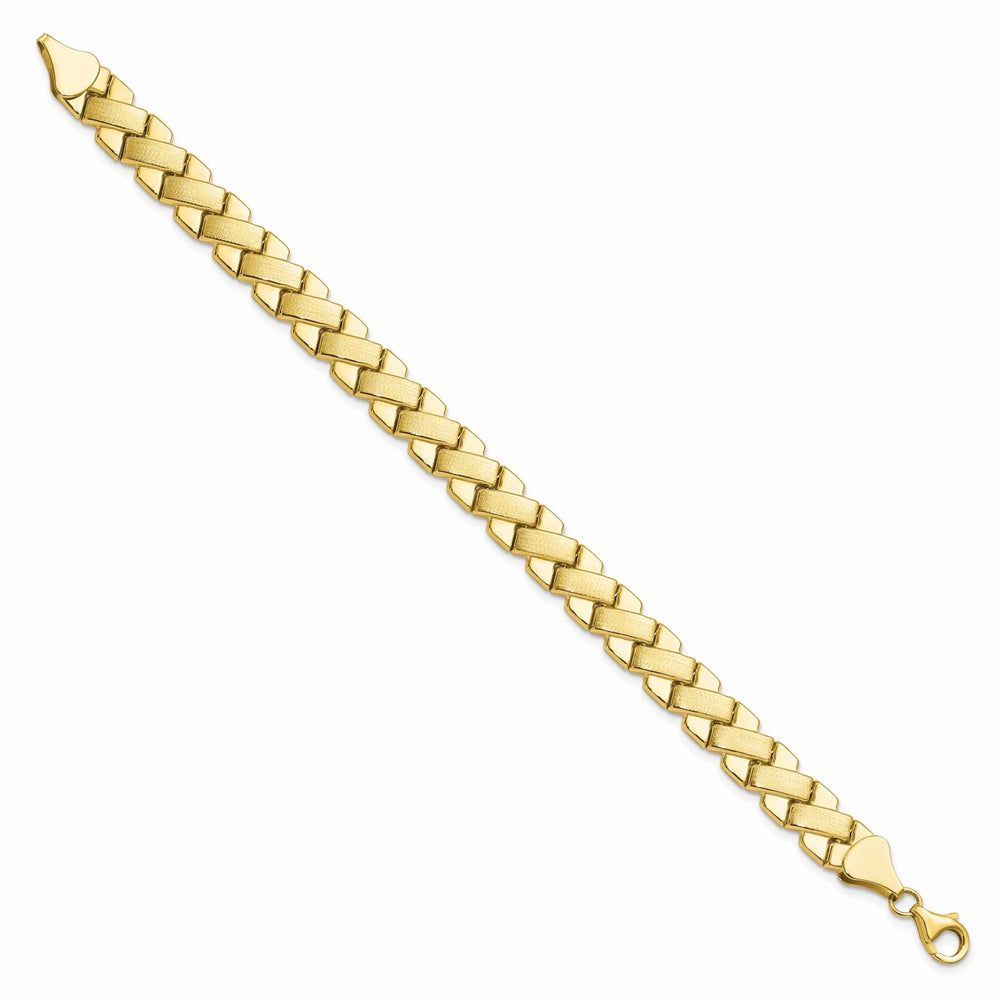 10k Yellow Gold Criss Cross Fancy Bracelet