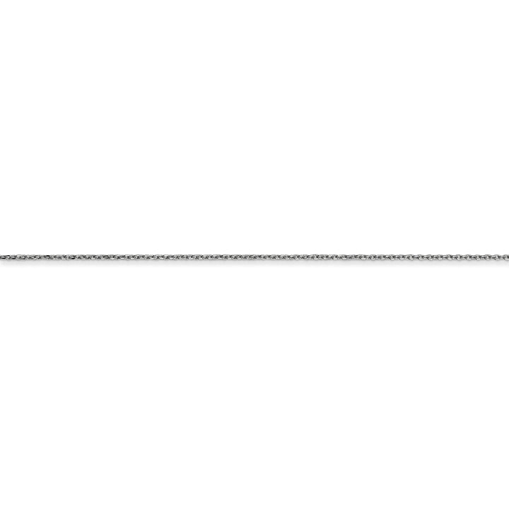 10k White Gold Solid Diamond Cut Cable Chain .05MM wide