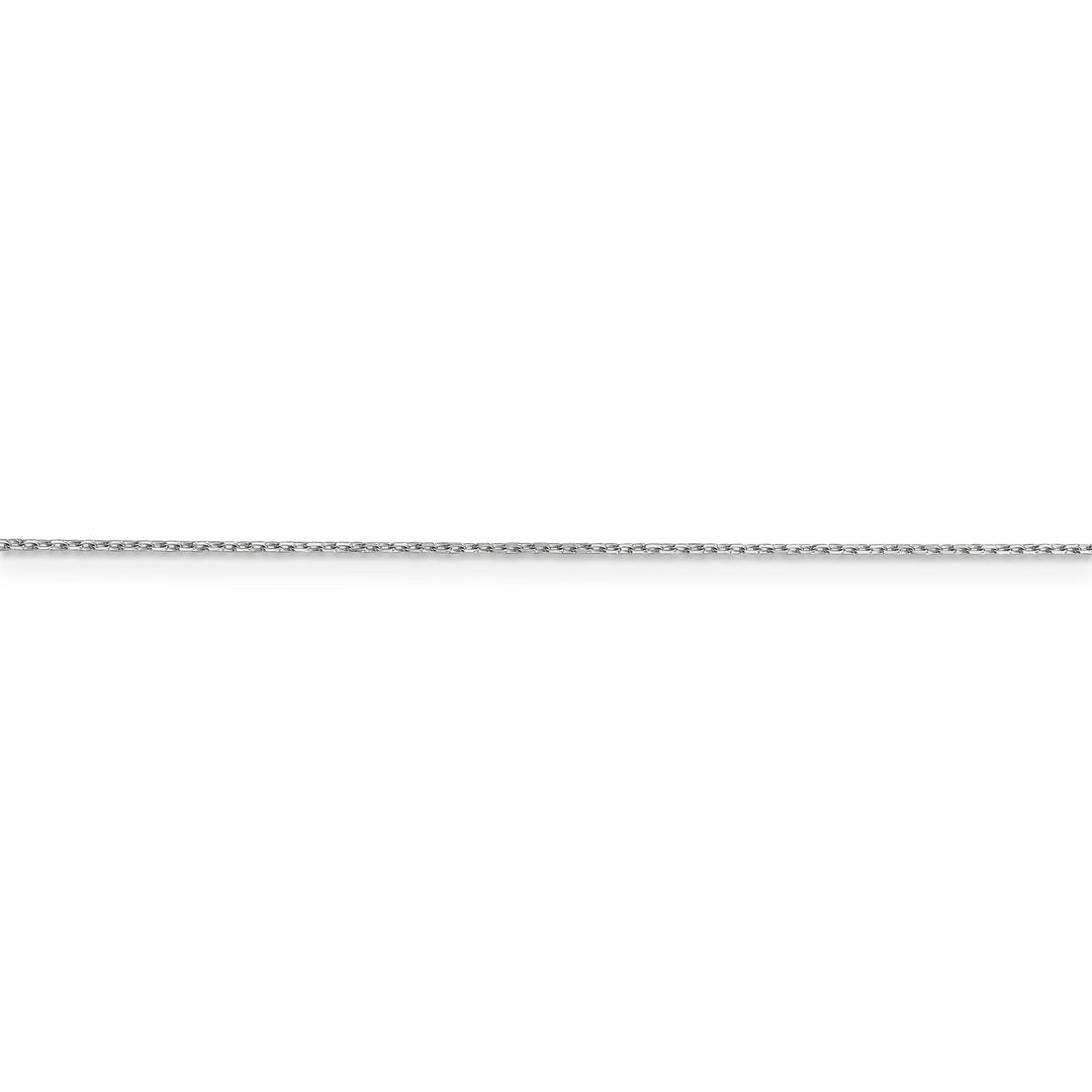 10k White Gold Diamond Cut Cable Chain .8MM