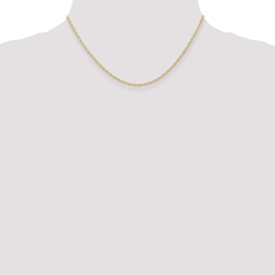 14k Yellow Gold 1.35mm Carded Cable Rope Chain