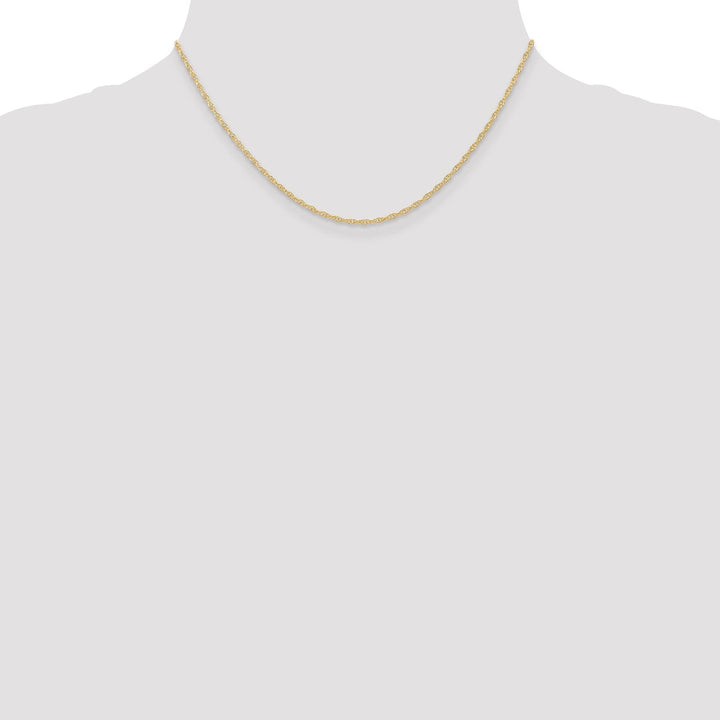 14k Yellow Gold 1.35mm Carded Cable Rope Chain
