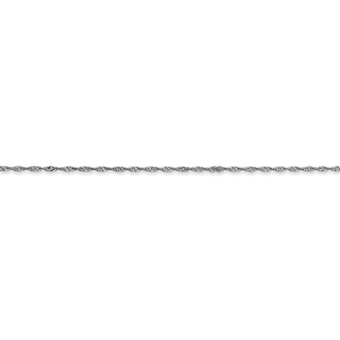 14k White Gold 1.00mm Singapore Carded Chain