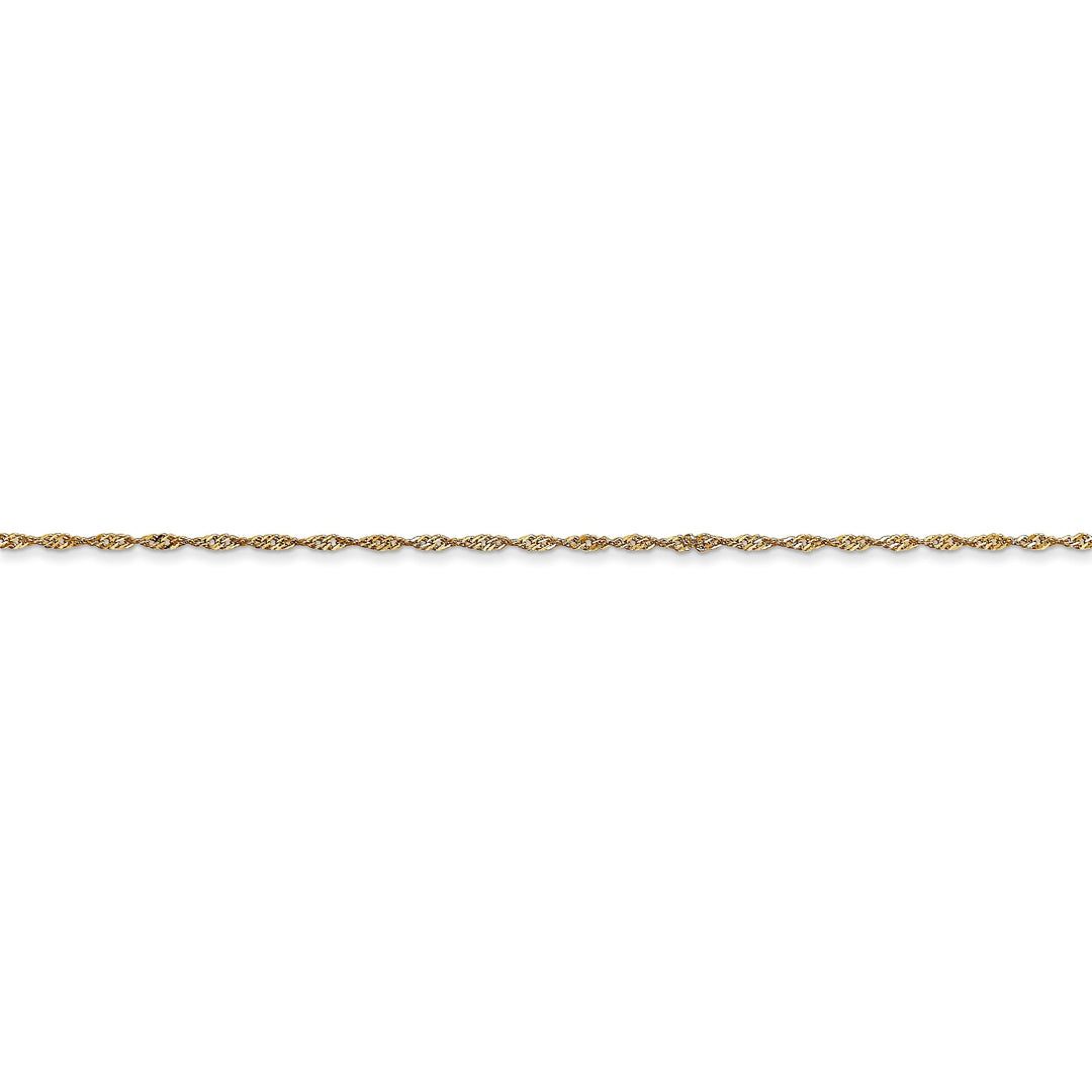 14k Yellow Gold 1.00-mm wide Singapore Carded Chain