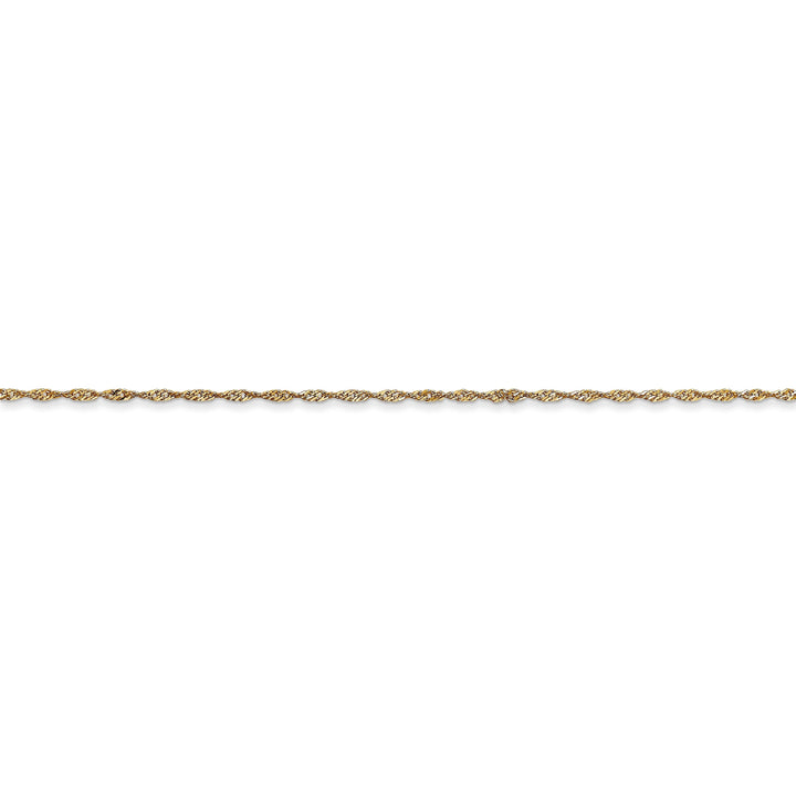 14k Yellow Gold 1.00-mm wide Singapore Carded Chain