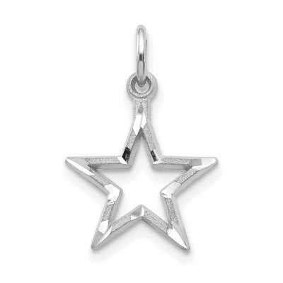 10K White Gold Diamond Cut Finish Star Pendant at $ 40.94 only from Jewelryshopping.com