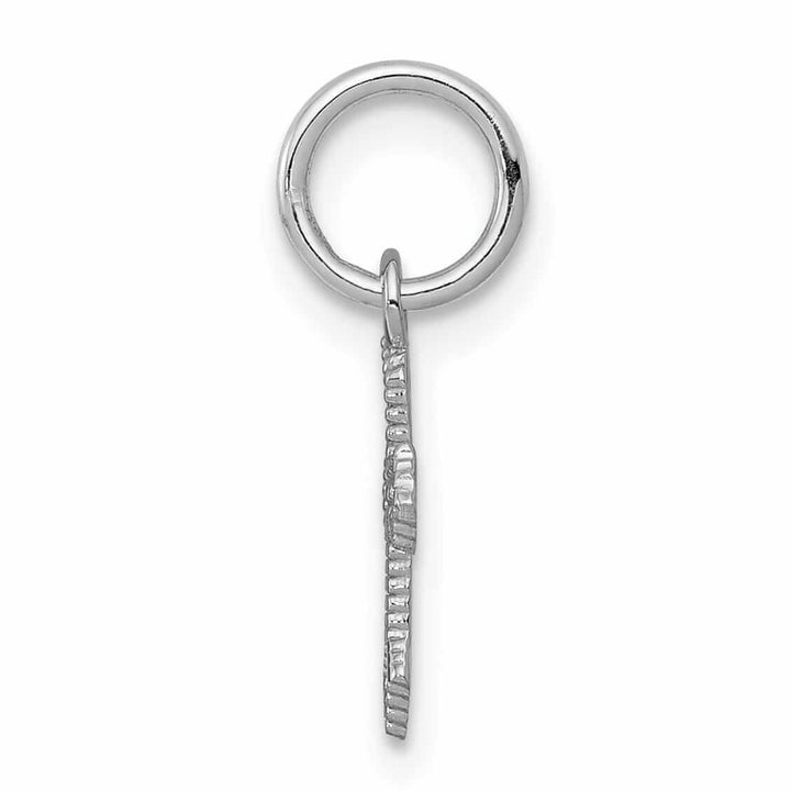 10k White Gold Passion Cross Charm