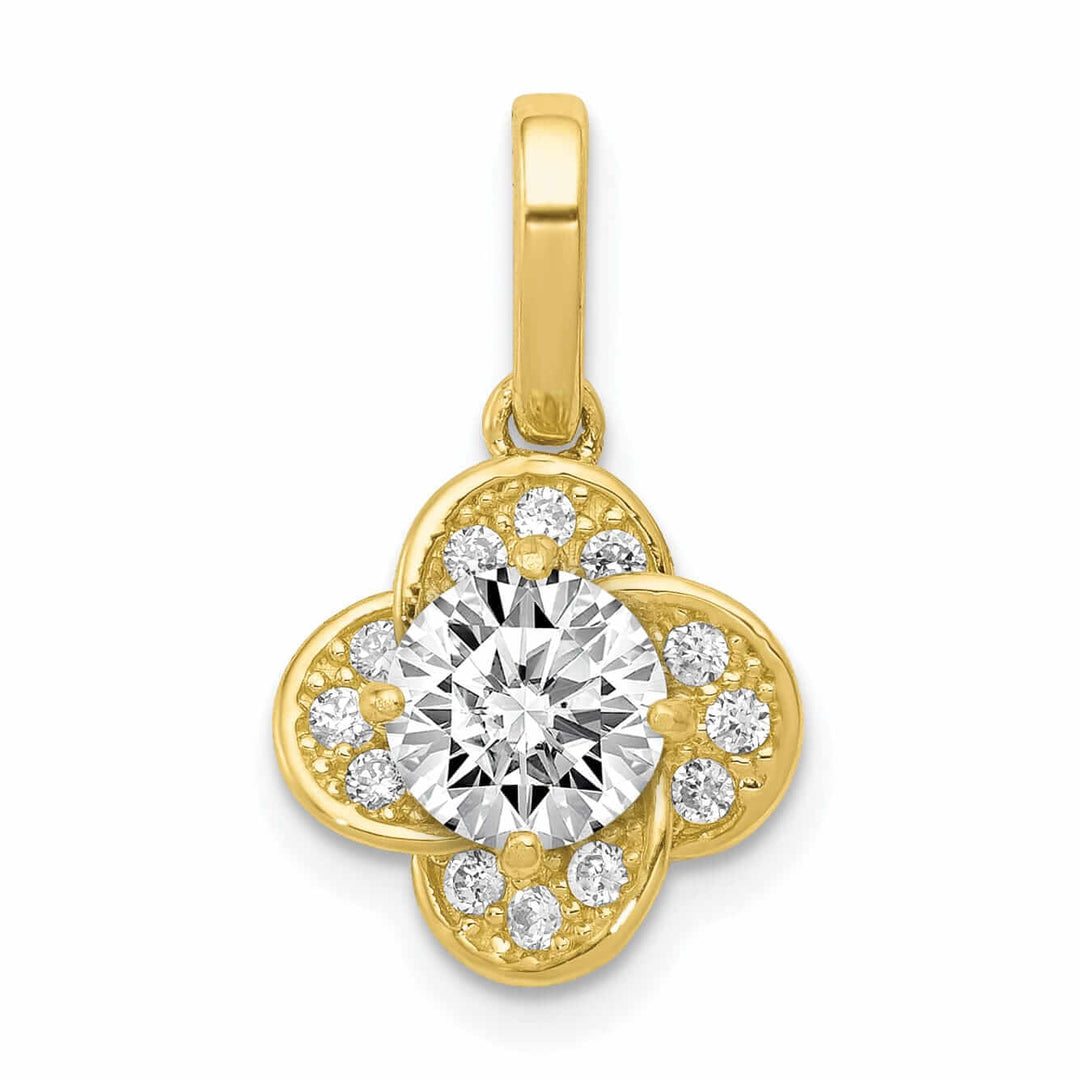 10K Yellow Gold Tiara Collection C.Z Pendant