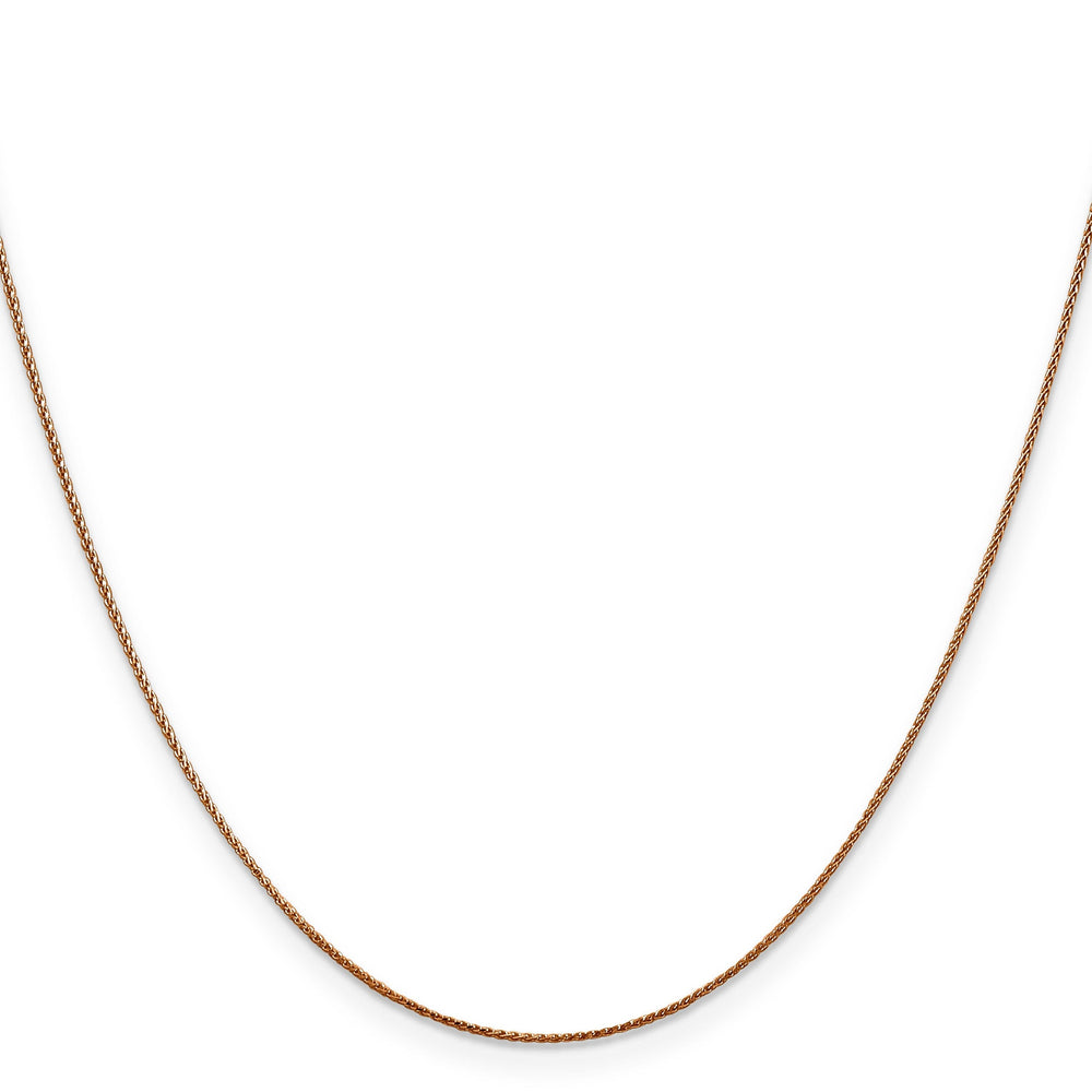 Leslie 14k Rose Gold .8m Baby Spiga Wheat Chain