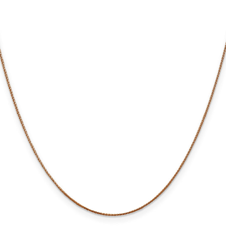 Leslie 14k Rose Gold .8m Baby Spiga Wheat Chain