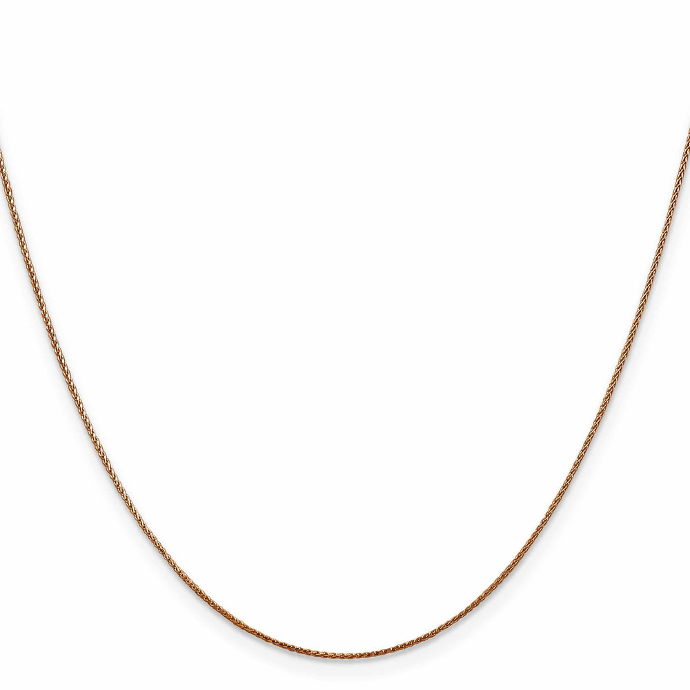 14k Rose Gold .8mm Baby Spiga Wheat Chain