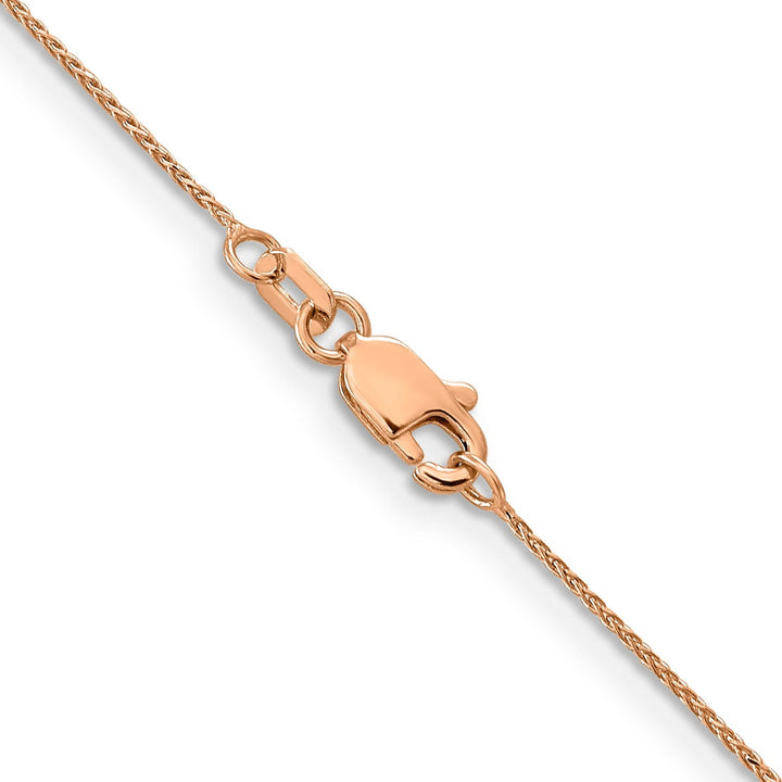 Leslie 14k Rose Gold .8m Baby Spiga Wheat Chain