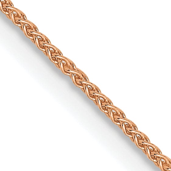 Leslie 14k Rose Gold .8m Baby Spiga Wheat Chain