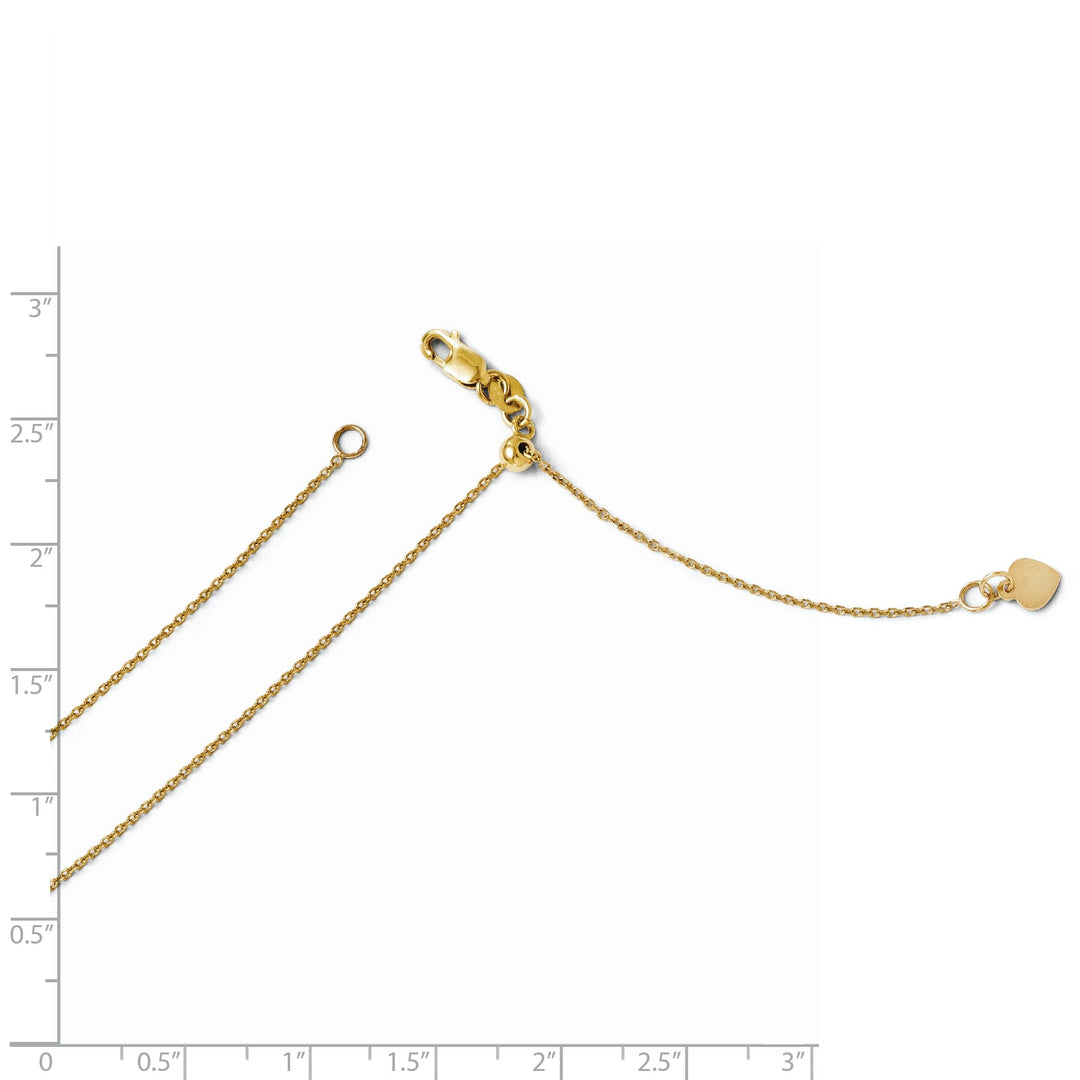 14k Yellow Gold Adjustable D.C Cable Chain