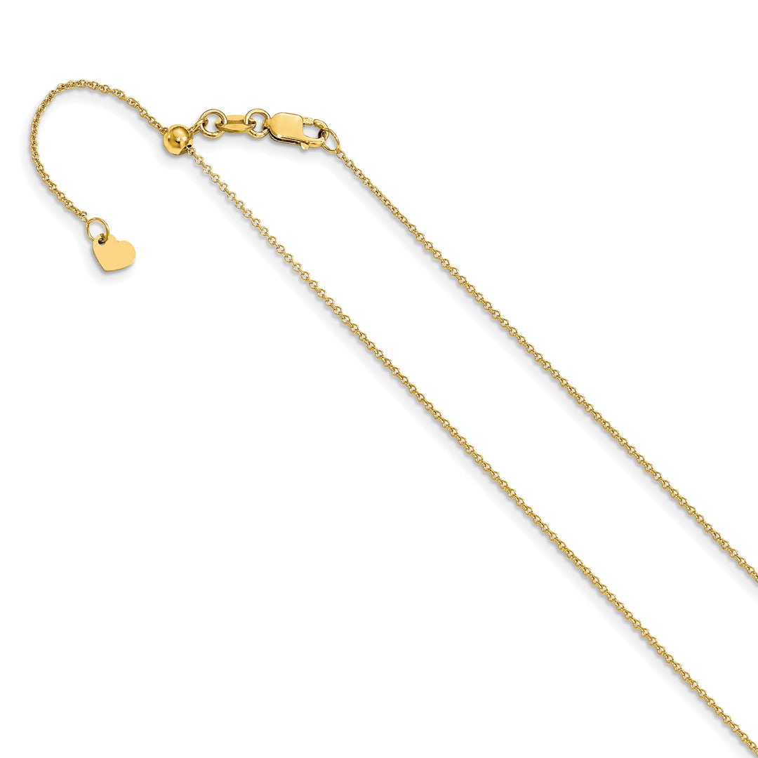 14k Yellow Gold Adjustable Cable Chain