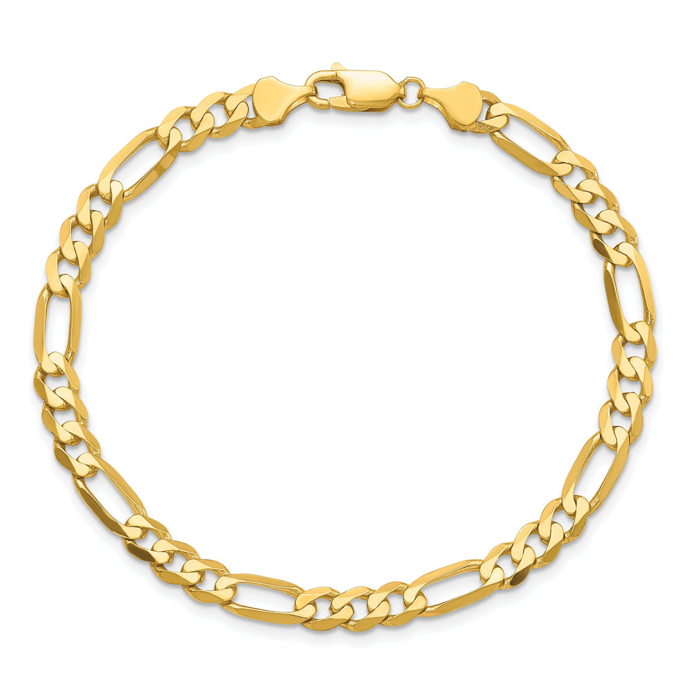 Leslie 14k Yellow Gold 5.25mm Flat Figaro Chain