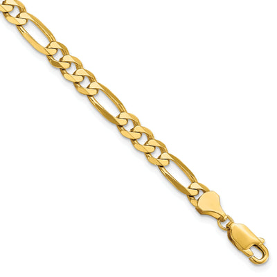 Leslie 14k Yellow Gold 5.25mm Flat Figaro Chain
