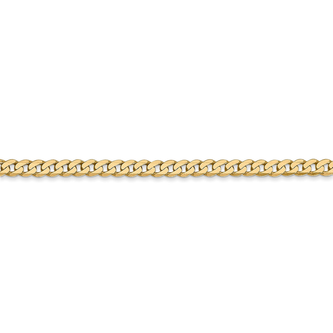 14k Yellow Gold 2.9mm Flat Beveled Curb Chain