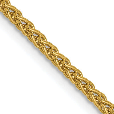 14k Yellow Gold 1.65mm Spiga Wheat Chain