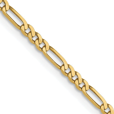 Leslie 14k Yellow Gold 1.80mm Flat Figaro Chain
