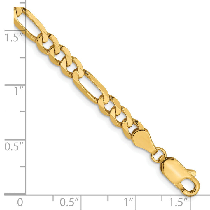 Leslie 14k Yellow Gold 4.75mm Flat Figaro Chain