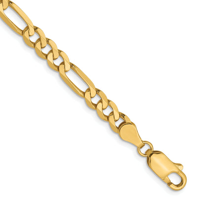 Leslie 14k Yellow Gold 4.75mm Flat Figaro Chain
