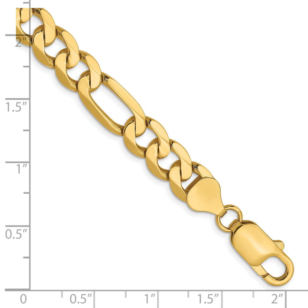 Leslie 14k Yellow Gold 7.5m Flat Figaro Chain