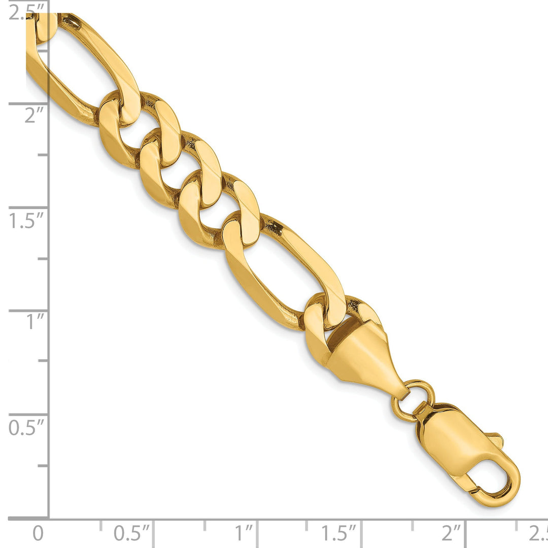 Leslie 14k Yellow Gold 8.75mm Flat Figaro Chain