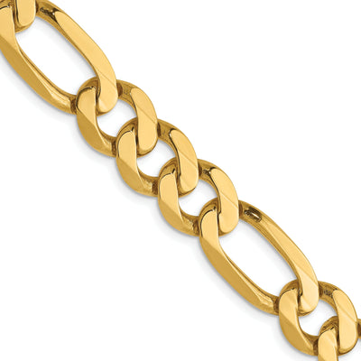 Leslie 14k Yellow Gold 8.75mm Flat Figaro Chain at $ 5448.59 only from Jewelryshopping.com