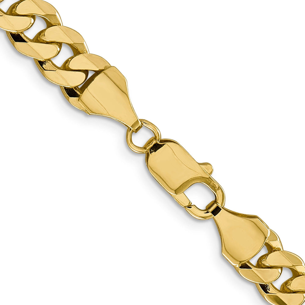 14k Yellow Gold 8.75mm Beveled Curb Chain