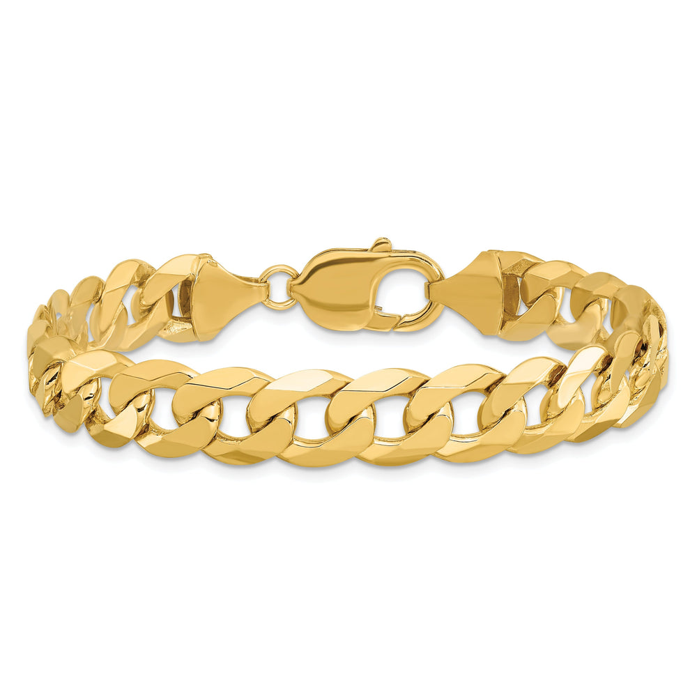 Leslie 14k Yellow Gold 9.5mm Beveled Curb Chain