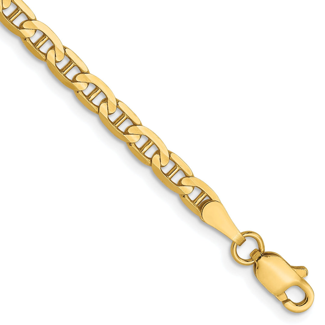 Leslie 14k Yellow Gold 3mm Concave Anchor Chain