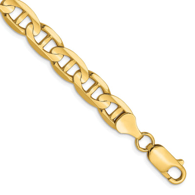 Leslie 14k Yellow Gold 7m Concave Anchor Chain